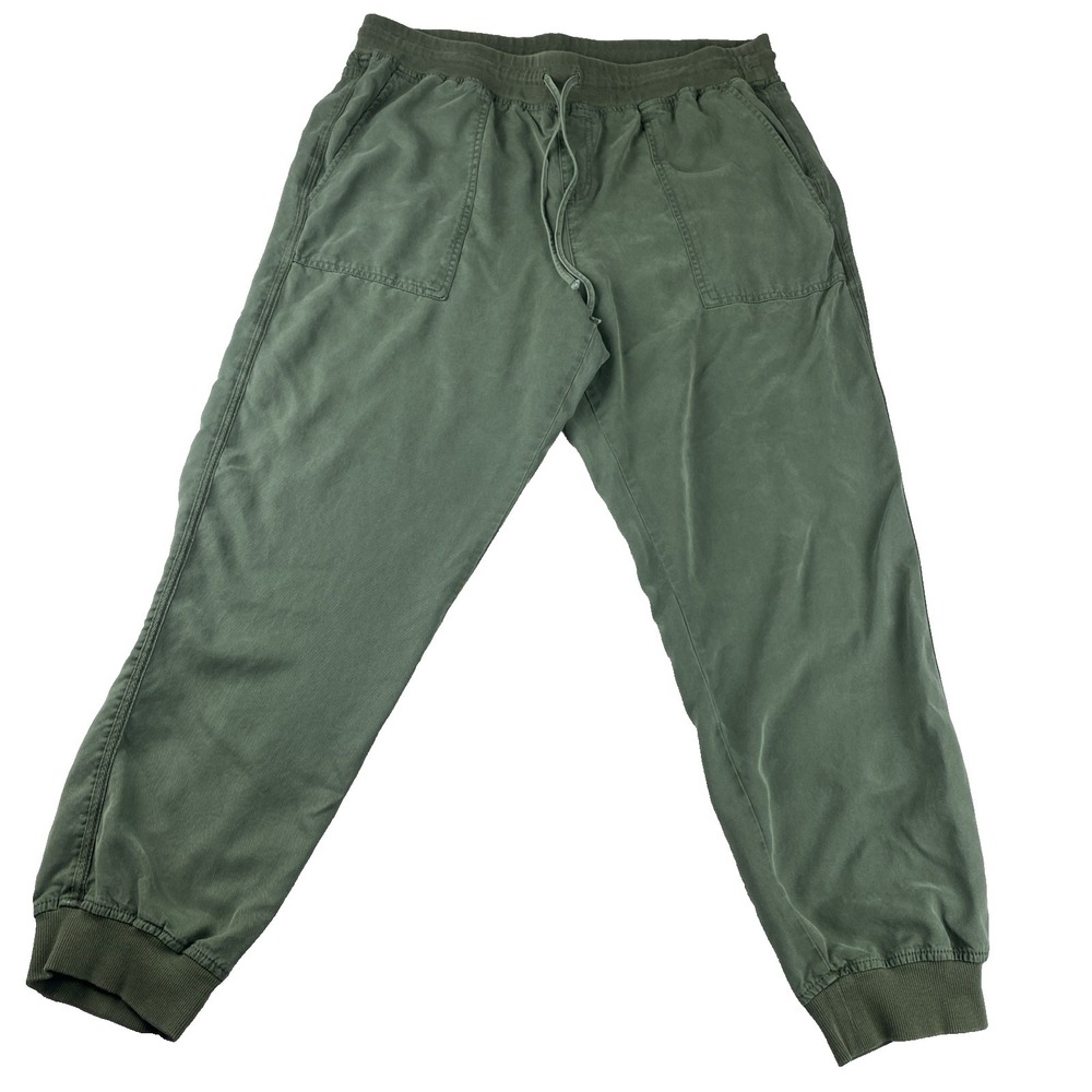 Vince Camuto Womens Sz Large Joggers  Olive Green  Comfort Tencil  33/27.5 Baggy